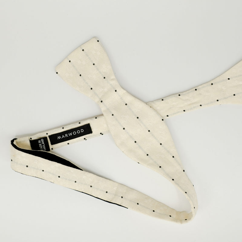 Cream Gatsby Silk Self-Tie Bow Tie