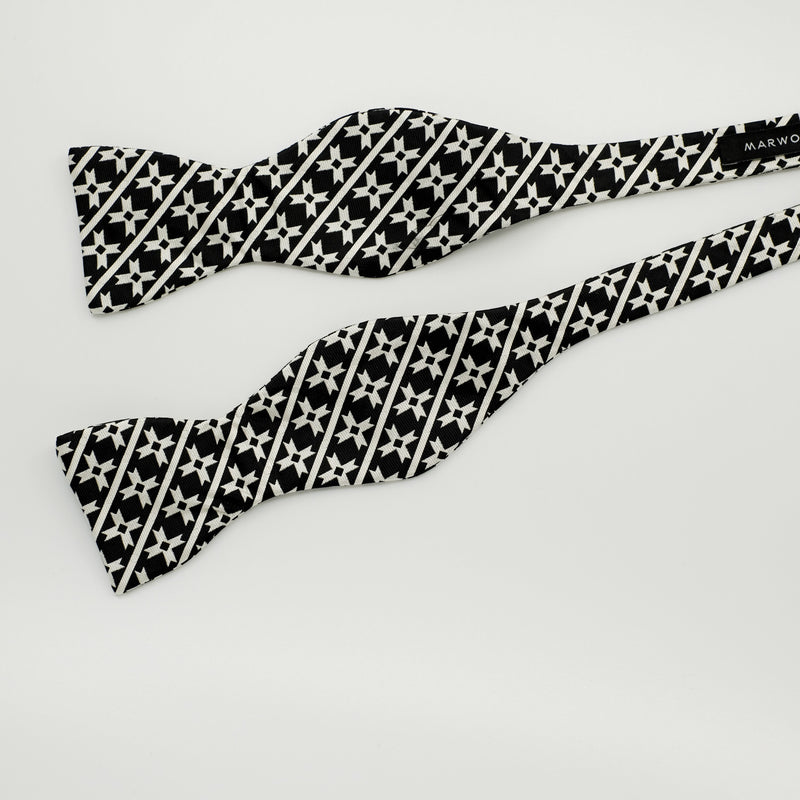Black Star Silk Self-Tie Bow Tie
