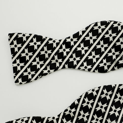 Black Star Silk Self-Tie Bow Tie