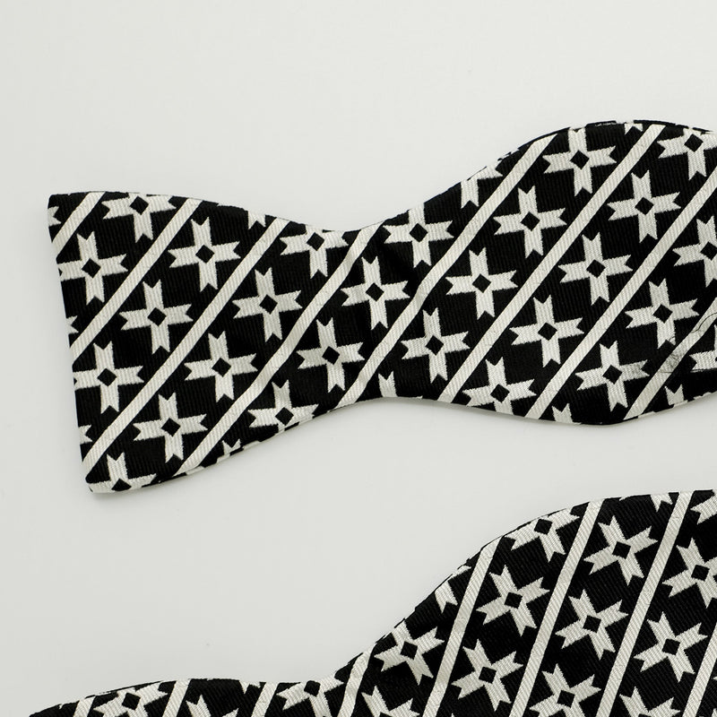 Black Star Silk Self-Tie Bow Tie
