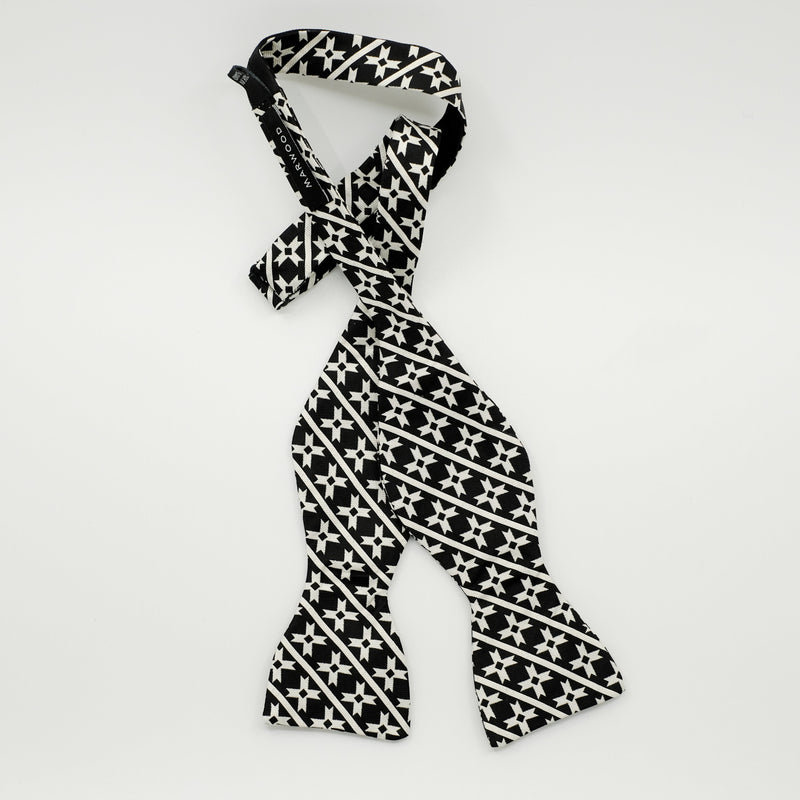 Black Star Silk Self-Tie Bow Tie