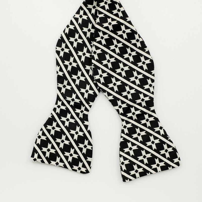 Black Star Silk Self-Tie Bow Tie