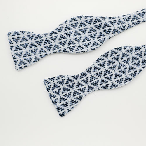 Ice Blue Knit Weave Bow Tie