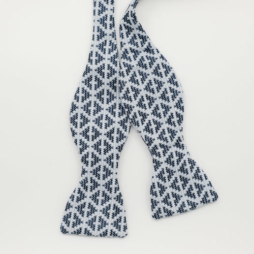 Ice Blue Knit Weave Bow Tie