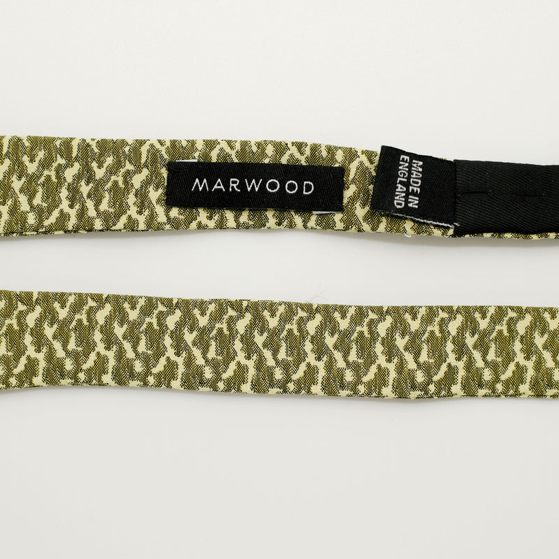 Lime Camo Clouds Silk Bow Tie