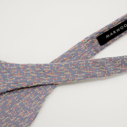 Light Blue Fleck Silk Bow Tie
