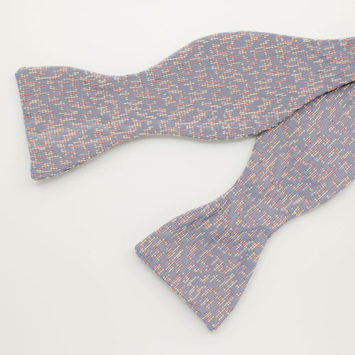 Light Blue Fleck Silk Bow Tie