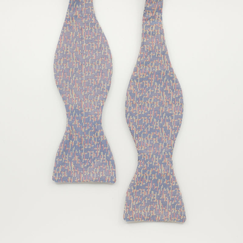 Light Blue Fleck Silk Bow Tie