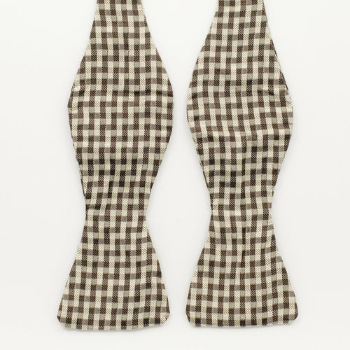 Gingham bow tie on a white background