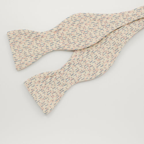 Cream Fleck Silk Bow Tie