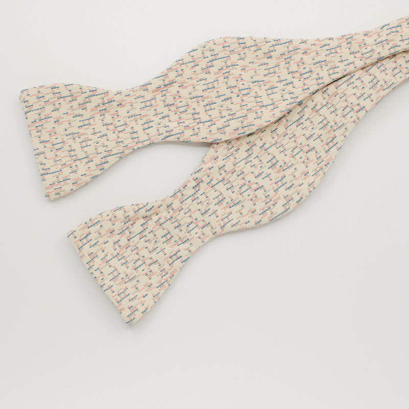 Cream Fleck Silk Bow Tie