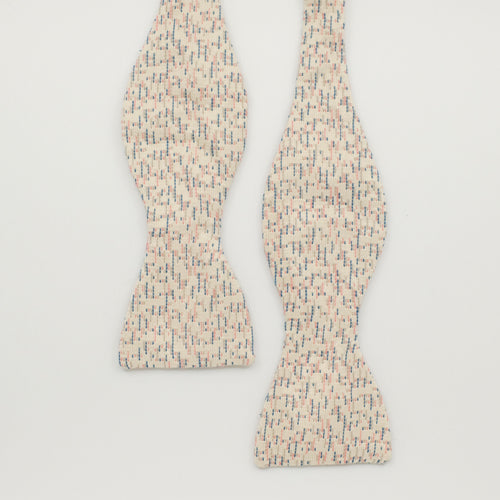Cream Fleck Silk Bow Tie