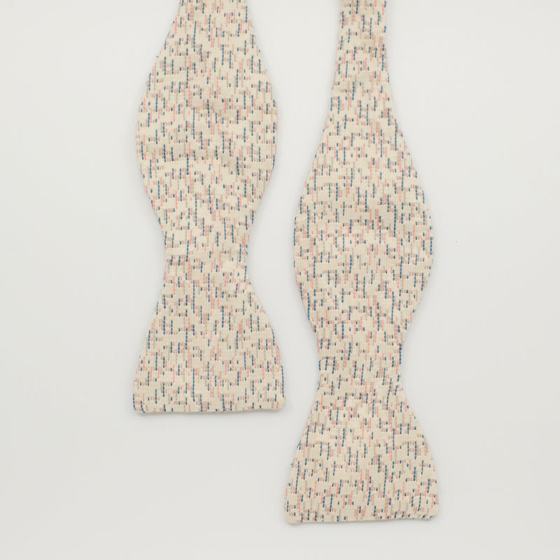 Cream Fleck Silk Bow Tie