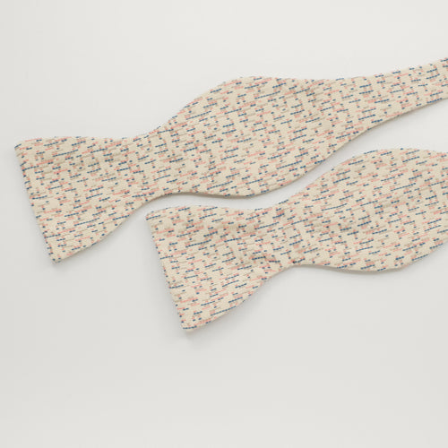 Cream Fleck Silk Bow Tie