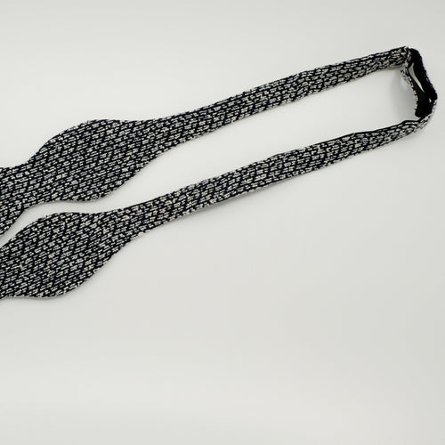 Navy Fleck Silk Bow Tie