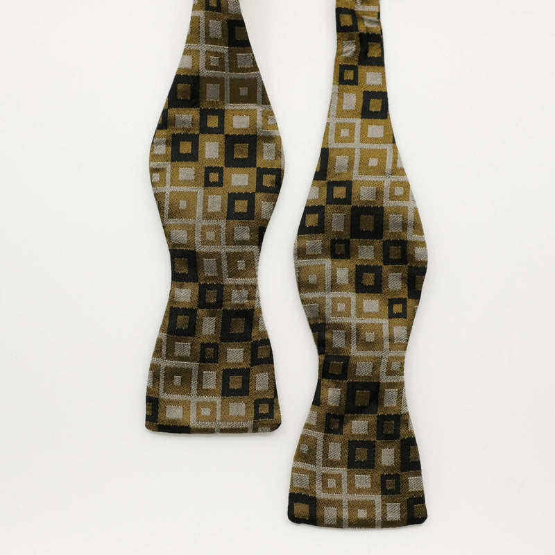 Bold/Black Squares Silk Bow Tie