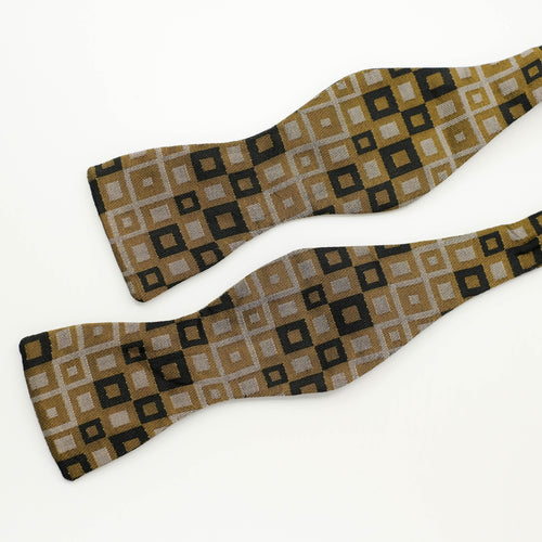 Bold/Black Squares Silk Bow Tie