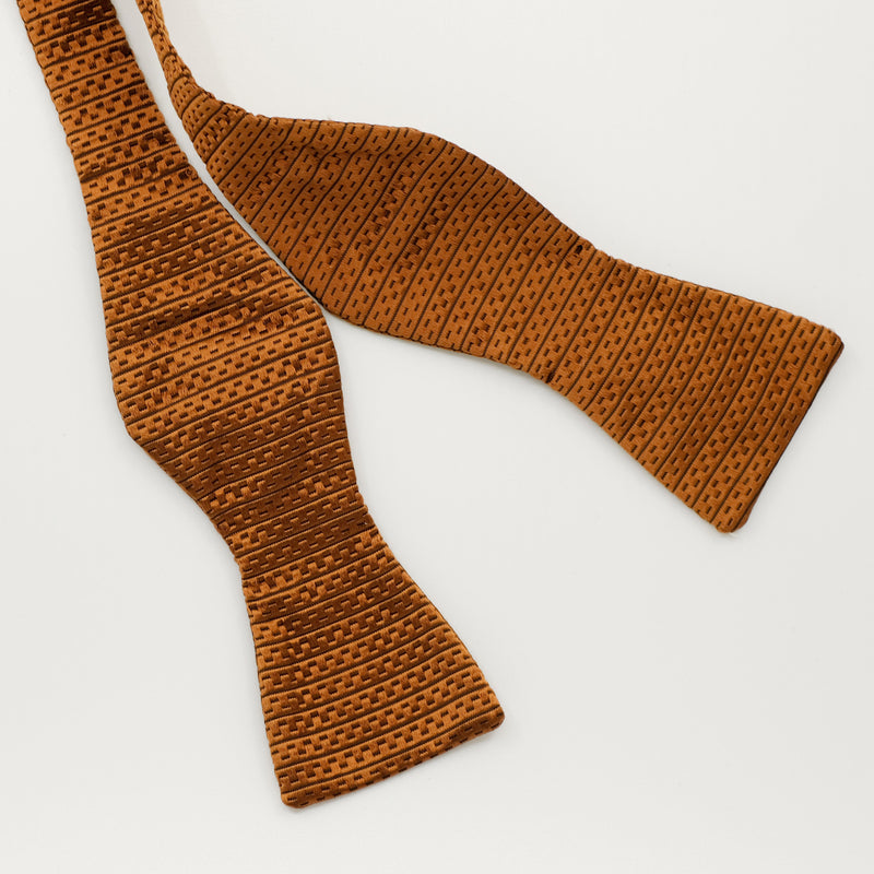 Copper Silk Bow Tie