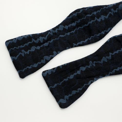 Blue Wave Cotton/Silk Self-Tie Bow Tie