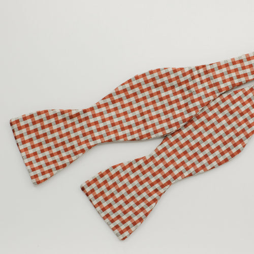 Orange Staircase Self-Tie Bow Tie