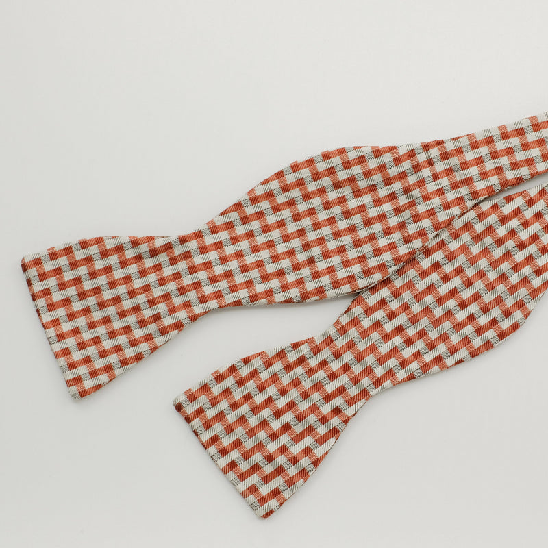 Orange Staircase Self-Tie Bow Tie