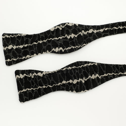 Black wave bow tie