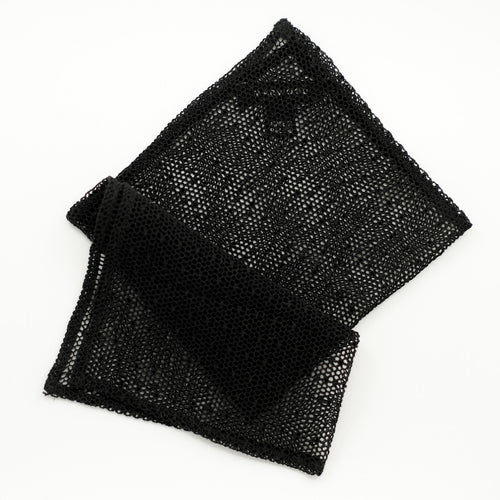 Black Mesh Lace Pocket Square