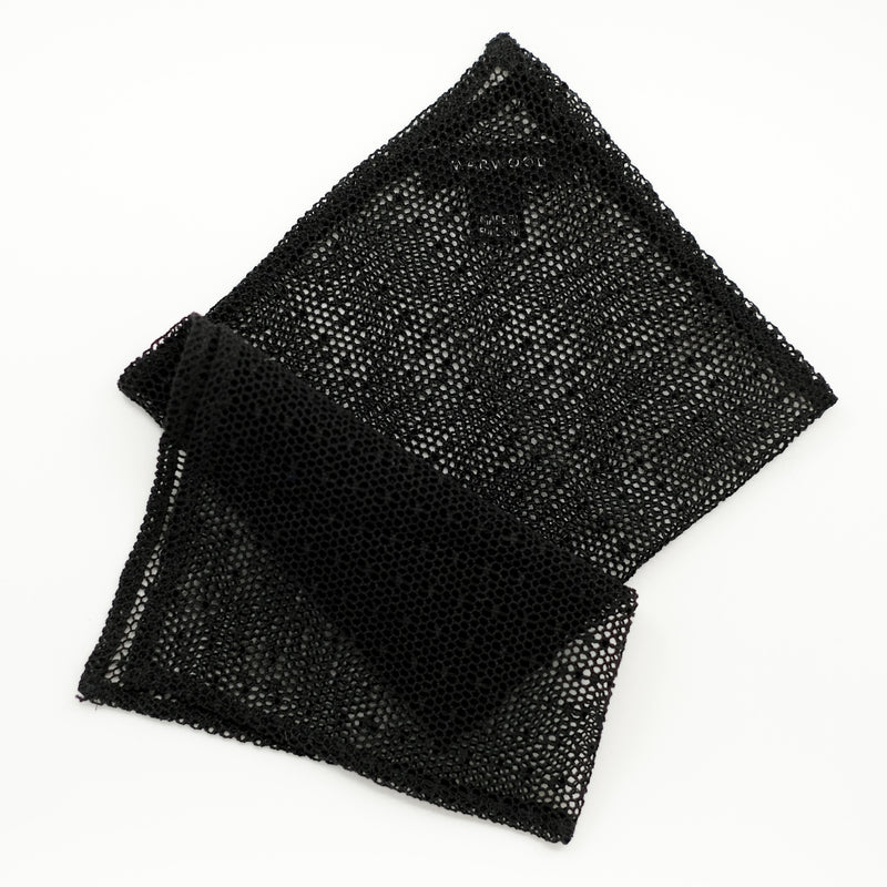 Black Mesh Lace Pocket Square