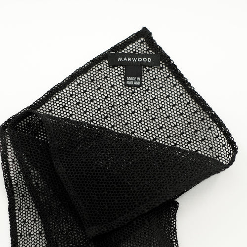 Black mesh pocket square 