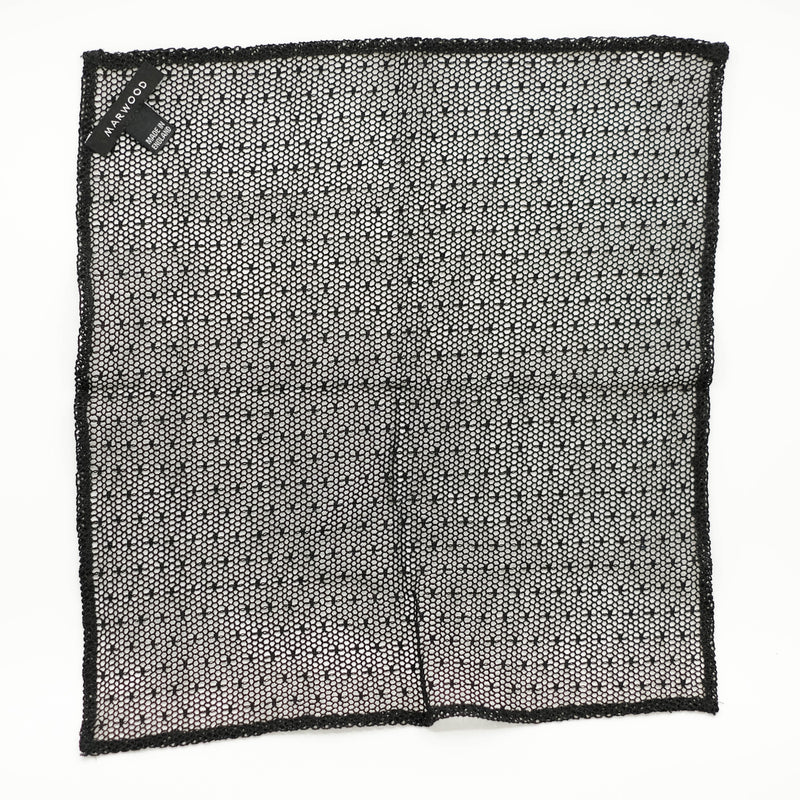 Black Mesh Lace Pocket Square