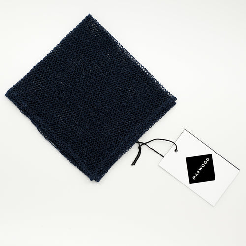 Navy Mesh Lace Pocket Square
