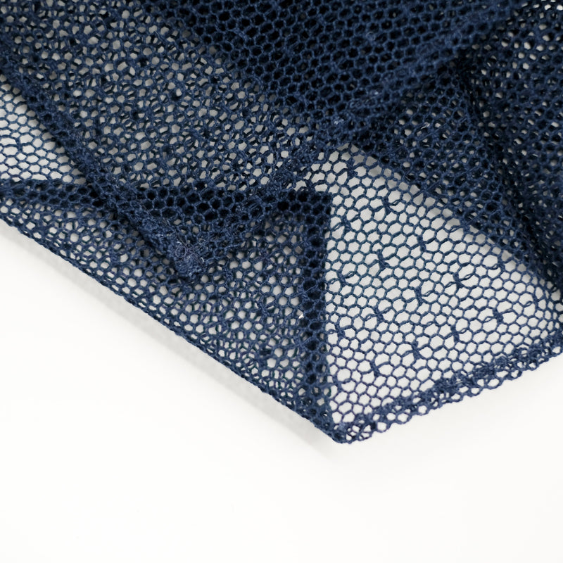 Navy Mesh Lace Pocket Square