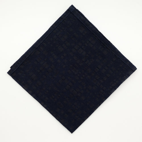 Navy Cotton Pocket Square