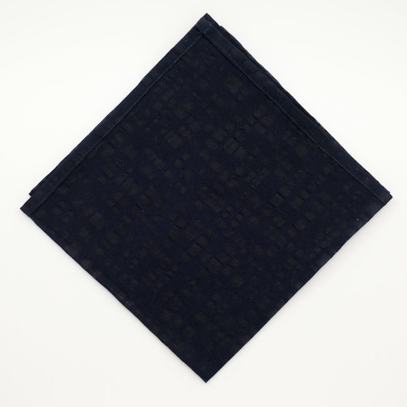 Navy Cotton Pocket Square