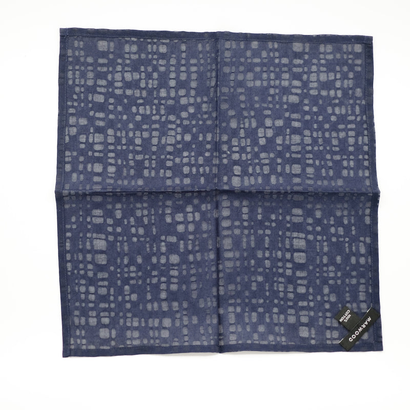 Navy Cotton Pocket Square