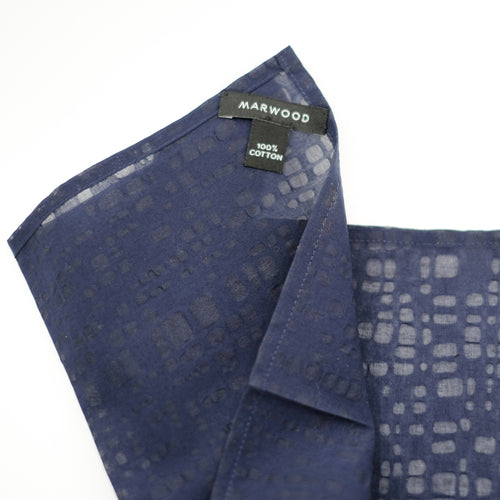 Navy Cotton Pocket Square