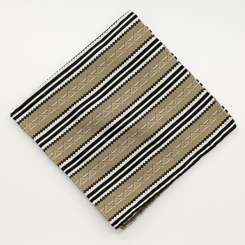 gold stripe pocket square