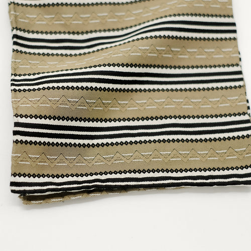 Gold Stripe Jacquard Pocket Square