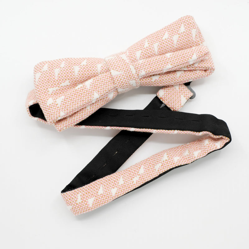 Ready-Tied Blush Jacquard Bow Tie