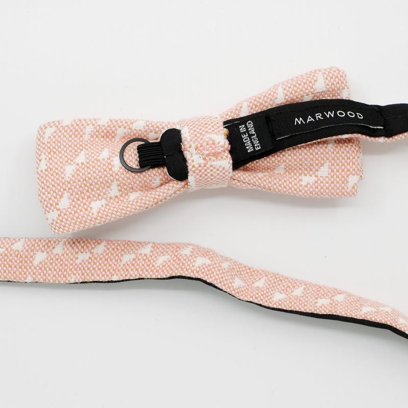 Ready-Tied Blush Jacquard Bow Tie