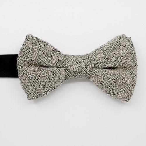 Ready-Tied Grey Jacquard Bow Tie