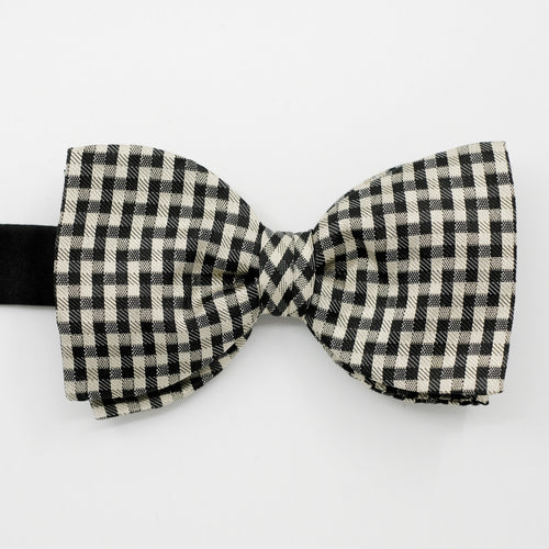 Ready-Tied Staircase Silk Jacquard Bow Tie