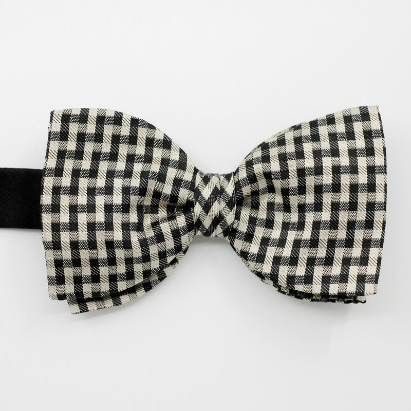 Ready-Tied Staircase Silk Jacquard Bow Tie
