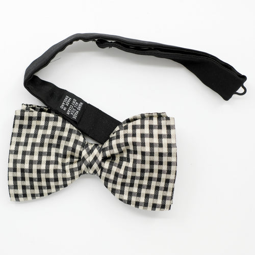 Ready-Tied Staircase Silk Jacquard Bow Tie