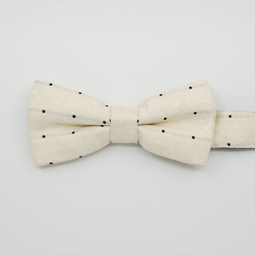 Ready-Tied Cream Gatsby Silk Jacquard Bow Tie