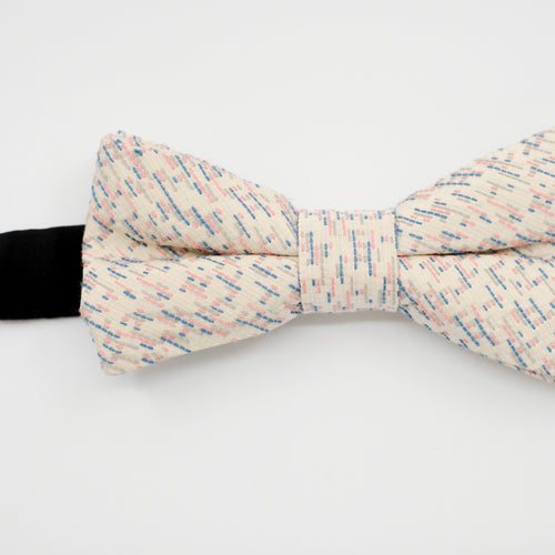 Ready-Tied Cream Fleck Silk Jacquard Bow Tie