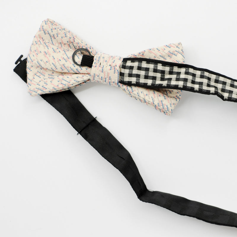 Ready-Tied Cream Fleck Silk Jacquard Bow Tie