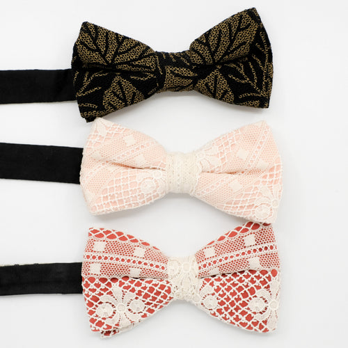 Lace Bow Tie Trio