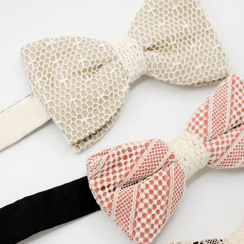 Lace Bow Tie Trio