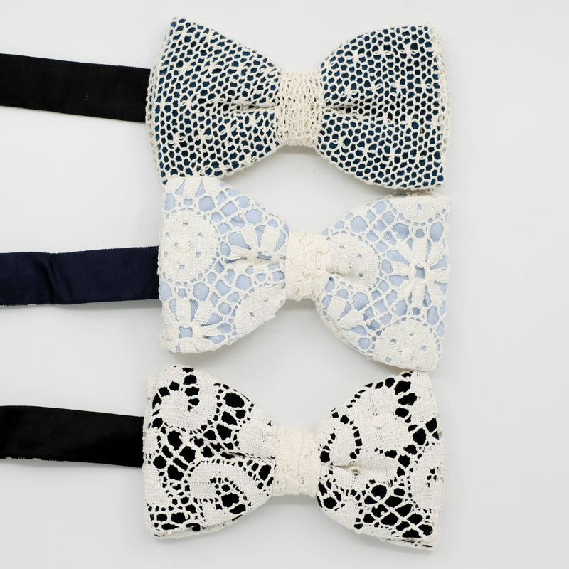 Lace Bow Tie Trio